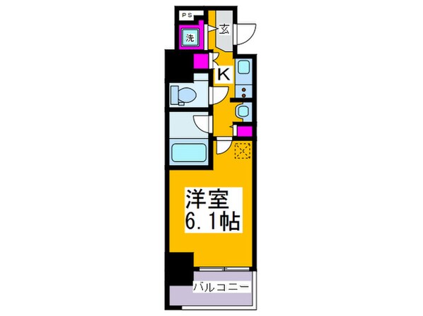 セイワパレス玉造駅上の物件間取画像